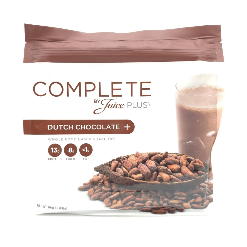 Juice Plus+ COMPLETE Shake Dutch Chocolate + (05/26) - 15 Serving Pouch(19.8oz)