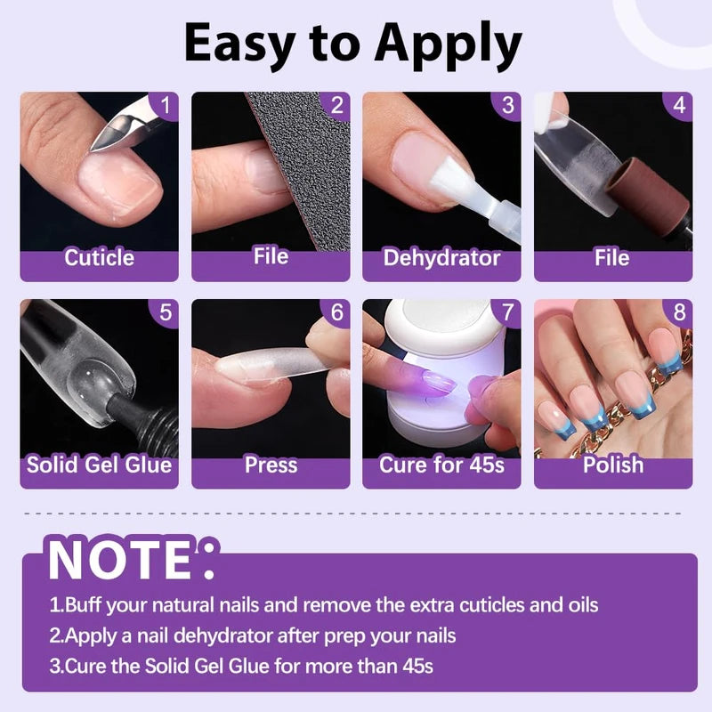 BTArtbox Solid Nail Gel - 20g Nail Gel for Press On Nails, Upgrade 3 in 1 Nail Gel for Fake Nails, Super Strong Cured Needed Acrylic Nail Gel for Long Lasting Manicure Pedicure