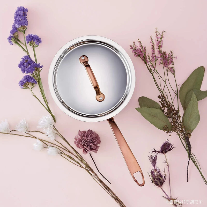 Vitacraft 3951 Induction Compatible Single Handle Pot, 4.7 inches (12 cm), Rose Gold