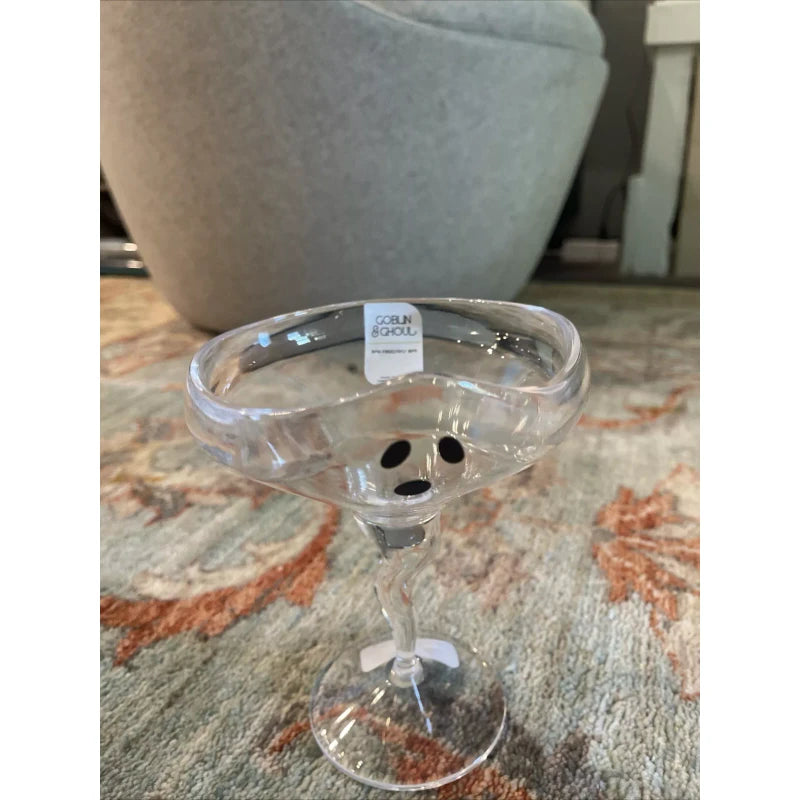 Goblin & Ghoul Halloween Ghost Wine Water Margarita Wine Clear Glass Acrylic Plastic VIRAL