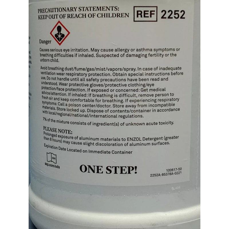 ASP (1 Gallon) ASP Enzol Enzymatic Detergent Liquid REF 2252 EXP:05-31-2026