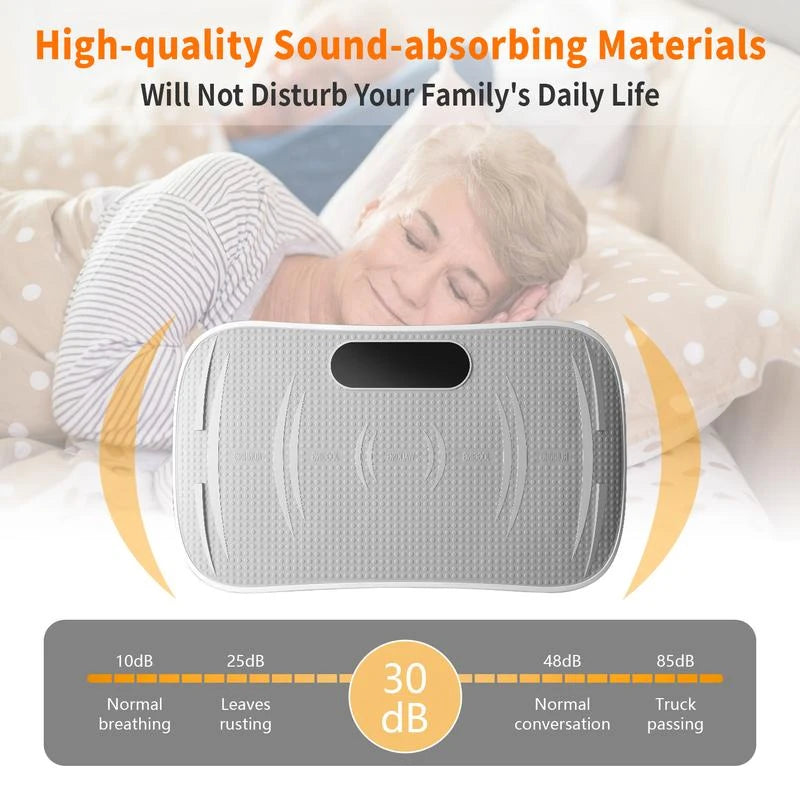 ZenActive Vibration Plate Whole Body Exercise Stomach Vibrate and Relaxation Machine Lymphatic Detox Device With Smart Screen Low Noise Max Weight 300LB for Home Exercise Platform - Color: Grey