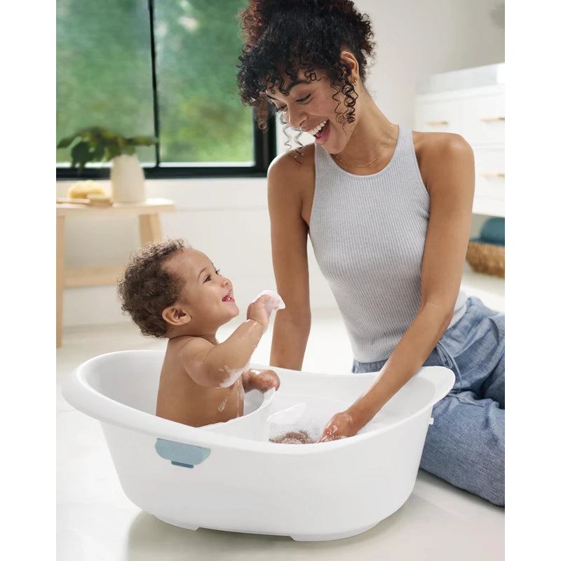 Skip Hop Baby Bath Tub 4-in-1 Grow with Baby Infant to Toddler , White