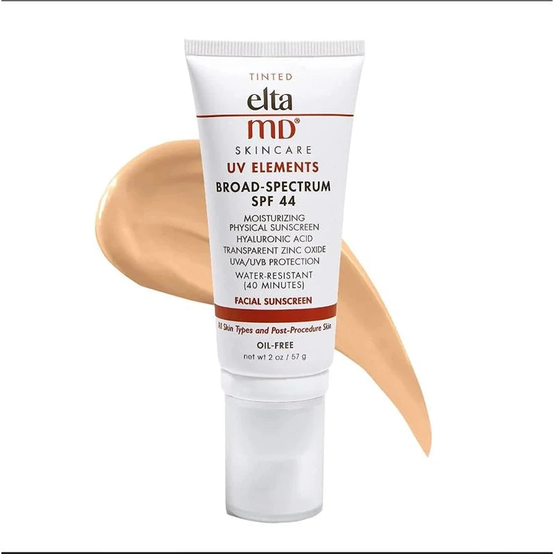 EltaMD UV Elements Tinted Moisturizer with Broad-Spectrum SPF 44, Mineral Face Sunscreen, Water-Resistant, Oil-Free, Face Moisturizer 2.0 oz Airless Pump - Specification: SPF 44