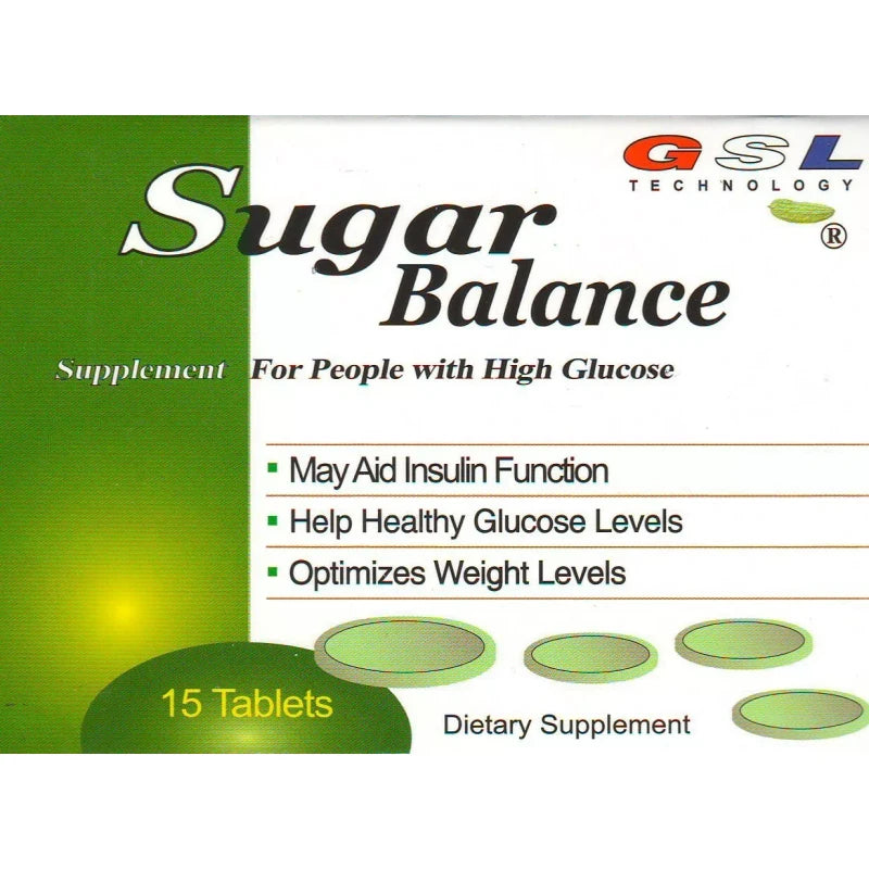 GSL Technology 3 Pack Sugar Balance Supplement for People with High Glucose 45 Tablets