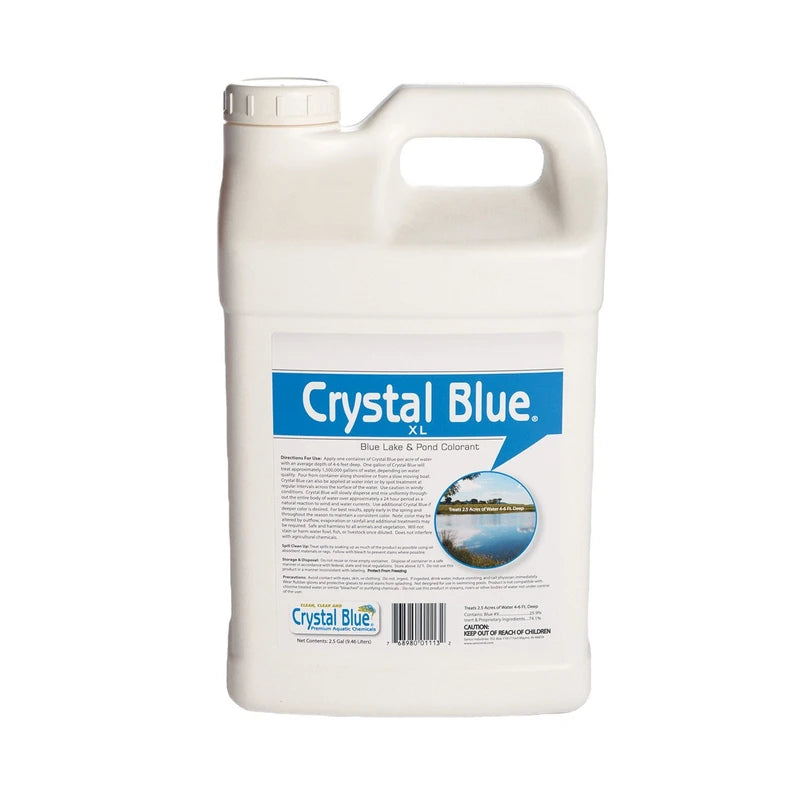 Sanco Industries Crystal Blue XL Commercial Lake & Pond Dye - Royal Blue Color - 2.5 Gallon