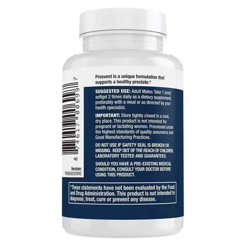 Prosvent Prostate Supplement for Men with Clinically Effective Beta Sitosterol