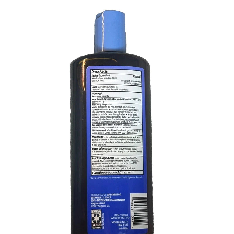 Walgreens NEW Walgreens T-Gel Shampoo Original Strength 16oz Neutrogena Alternative Tar