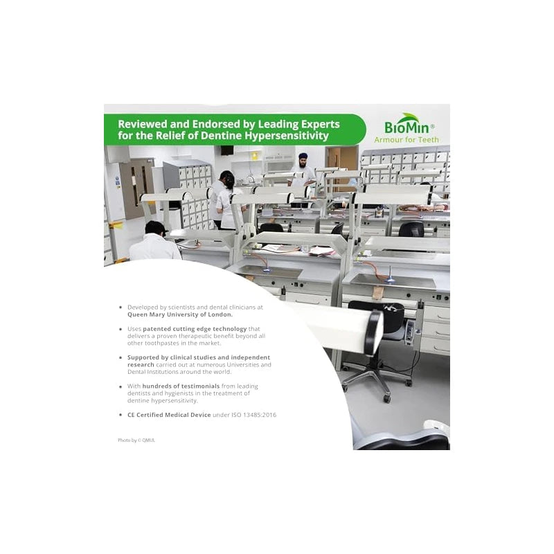 BioMin F Toothpaste - Helps Strengthen & Protect Enamel, Provide Relief to Sensitive Teeth - 75ml Mild Minty Flavour Fluoride Toothpaste for Adults & Kids - Suitable for Vegans, Not Tested on Animals