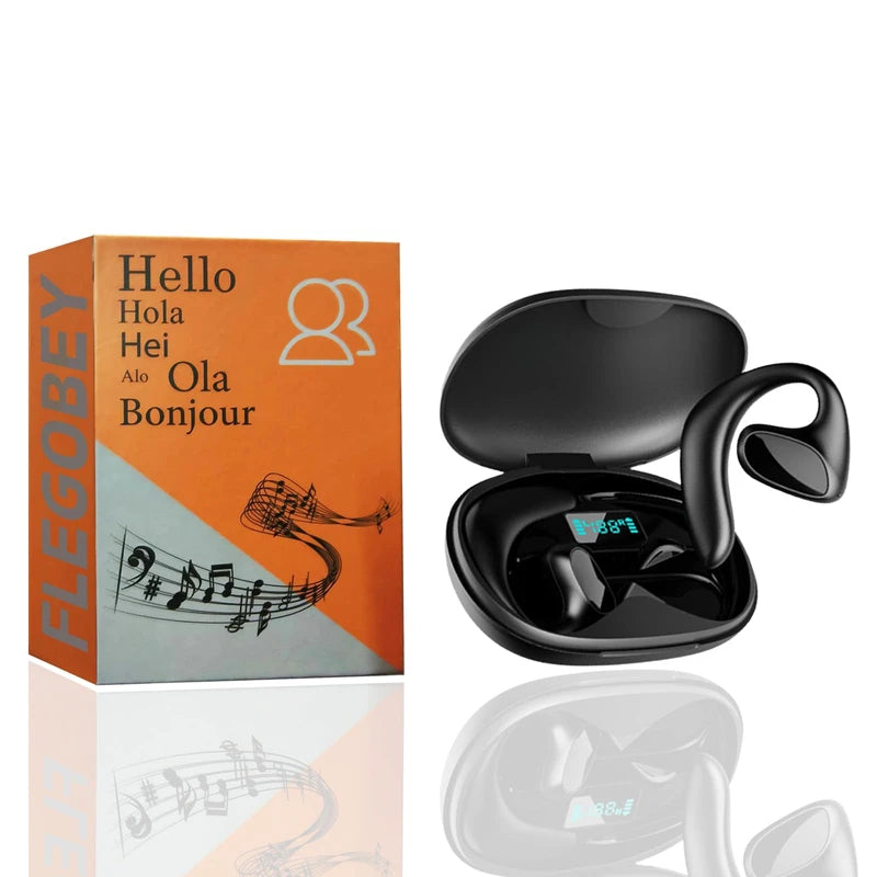 Flegobey Translator Earbuds,Flegobey Ear Buds,Wireless Bluetooth 3in1 Language Translator Earbuds Real Time Translation Device for iOS and Android 144 Languages and Accents (Black)