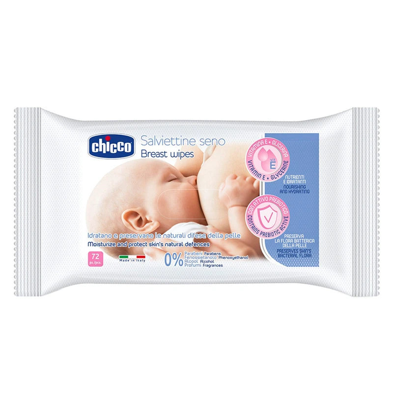 Chicco Cleansing Breast Wipes, 72 pcs