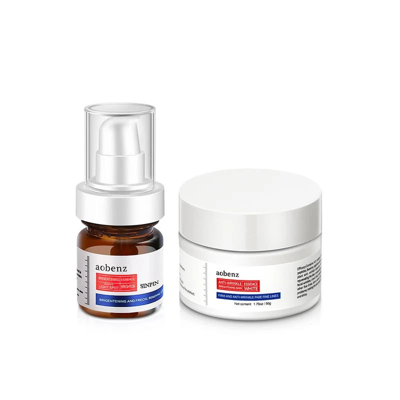 aobenz Nicotinamide Skin Care Facial Serum /aobenz Anti-aging Cream/Skin care combination, aobenz young password - Specification: 2PCS 【Serum + cream】