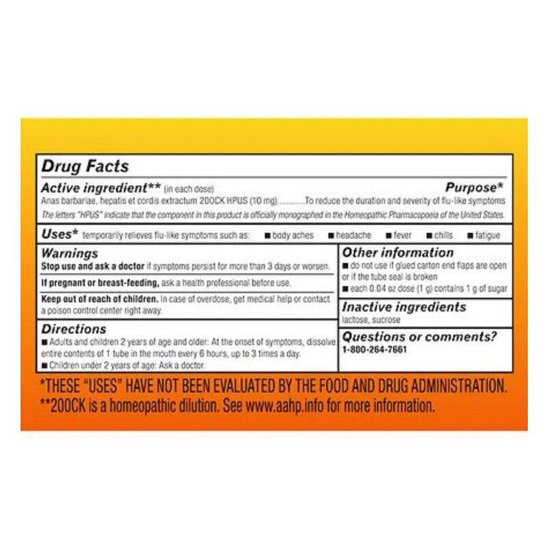 Walgreens Flu Symptom Relief HOMEOPATHIC MEDICINE