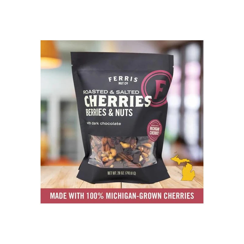 Ferris Nut Co Roasted & Salted Cherries, Berries & Nuts with Dark Chocolate, 28 oz