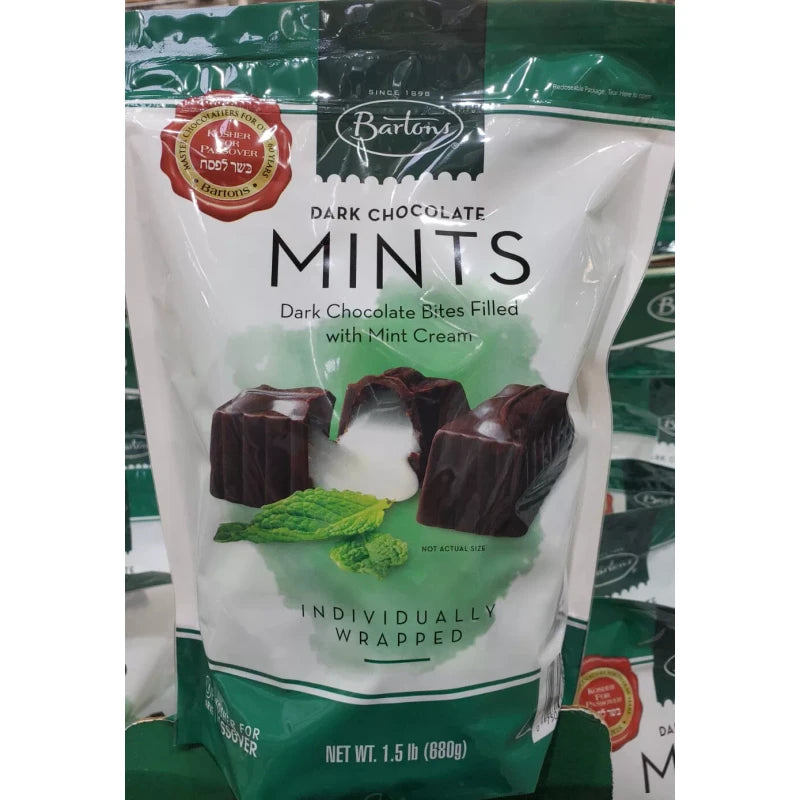 Bartons Dark Chocolate Mint 1.5 Lbs, Individually Wrapped KOSHER FOR PASSOVER!!