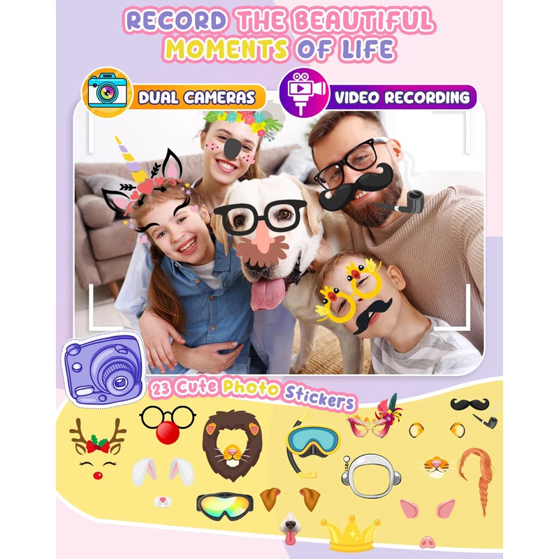 UCIDCI Kids Smart Phone Toys for Girls Ages 3-7 with Dual Camera - Toddler Phone Toys with Learning Games, Travel Toys with MP3 Music Player for Christmas, Birthday Gifts for 3 4 5 6 7 Year Old Boys
