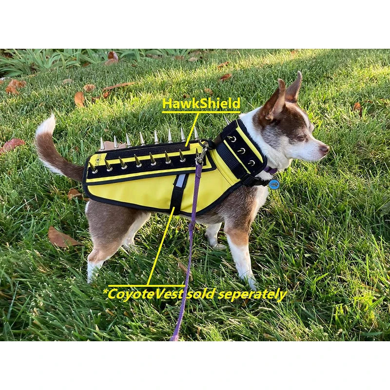 CoyoteVest HawkShield Pad for CoyoteVest or SpikeVest Dog Harness Vest, Protective Dog Accessories to Shield Your Pet from Raptor, Hawk, Coyote and Animal Attacks (XXS, Texas Tan)