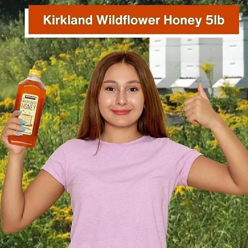 Kirkland Signature Wildflower Honey U.S Grade A - Sugar-Free - 2.27kg (5LB)