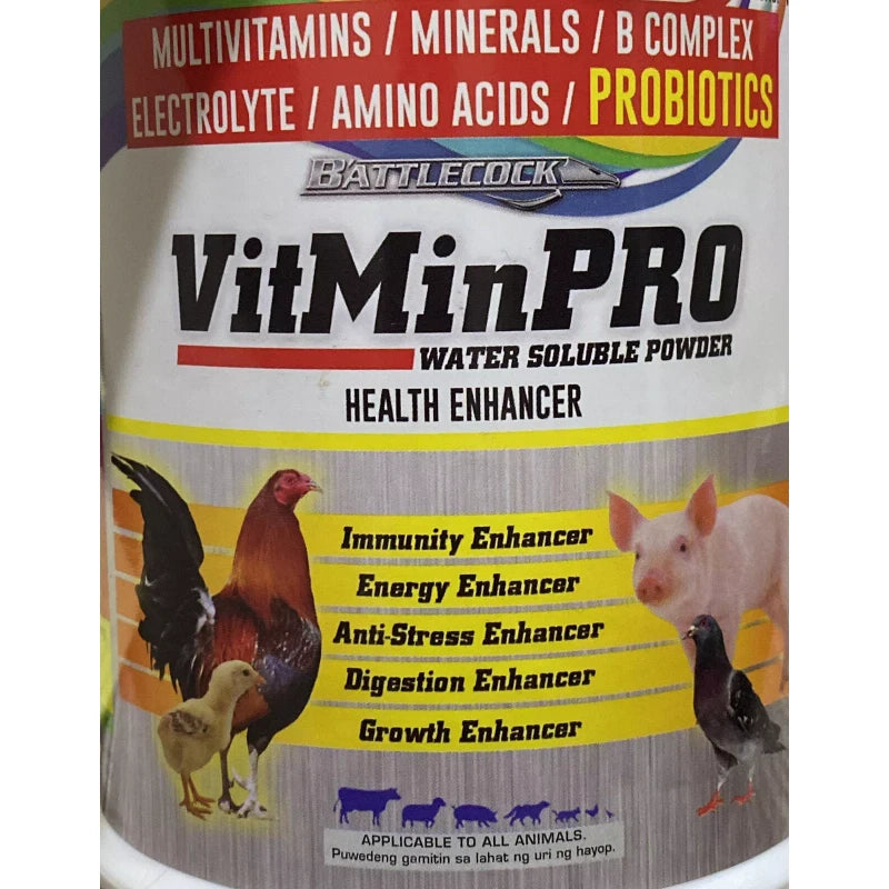 Battlecock VitMin Pro Vitamins Minerals Probiotics 125g Bag