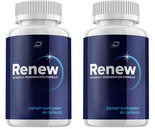 2 Pack Indelo Renew Capsules Supplement, Renew Metabolic Regeneration Formula, Renew Pills, Renew Capsules Reviews, Renew Maximum Strength (60 Capsules)