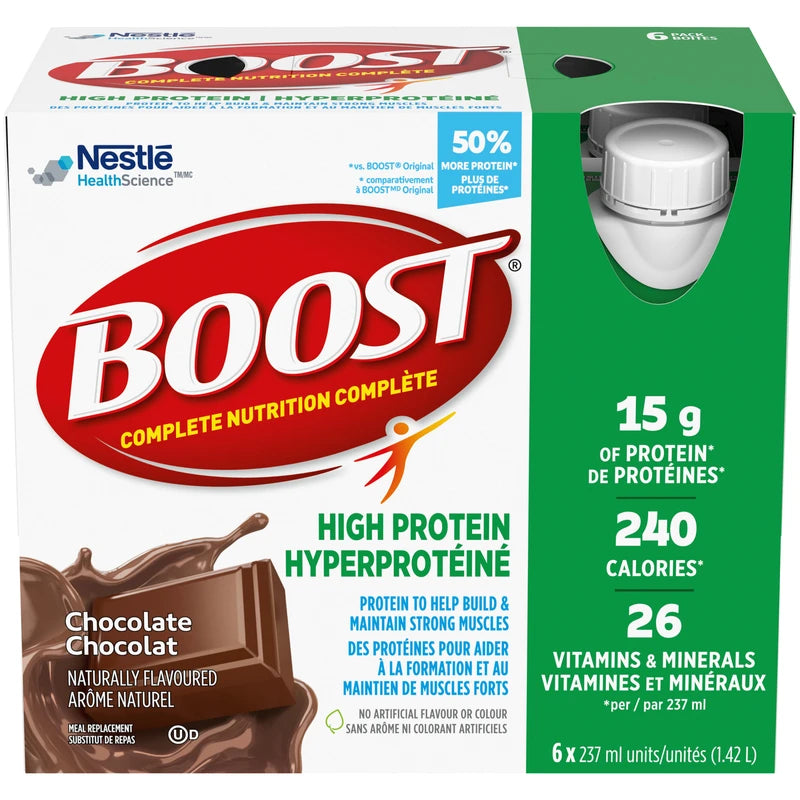 BOOST High Protein Chocolate Meal Replacement Drink 6 x 237 mL