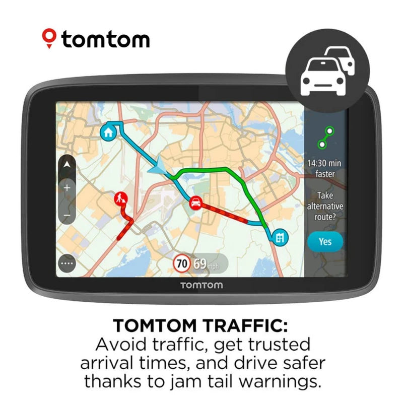 TomTom Truck Sat Nav GO Professional 520 with European Maps and Traffic Services (via Smartphone) Updates via WI-FI, Designed for Large Vehicles (Renewed)