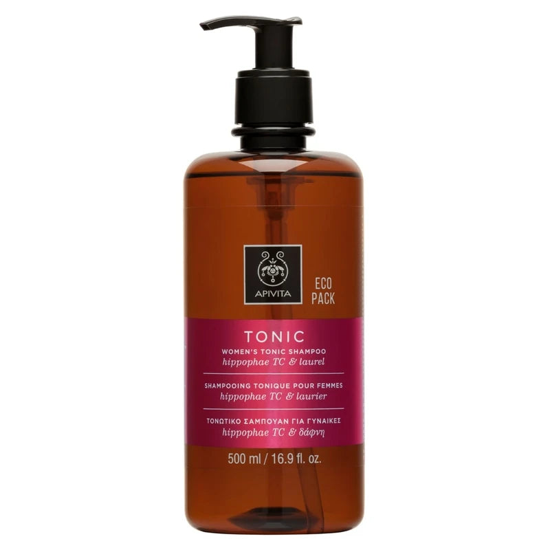 Apivita Hair Care Shampoo Women's Tonic Hippophae TC & laurel Eco Pack 500 ml