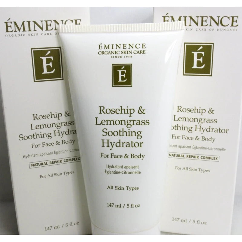 EMINENCE ROSEHIP & LEMONGRASS SOOTHING HYDRATOR FOR FACE & BODY 5 OZ - LOT OF 2