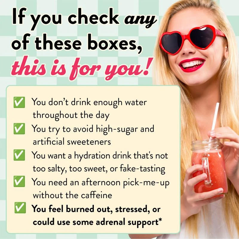 She’s Thirsty Adrenal Cocktail Powder - Legendairy Milk - Coconut Water Electrolytes Mix - No Sugar Added - Watermelon - Beverage, Drink