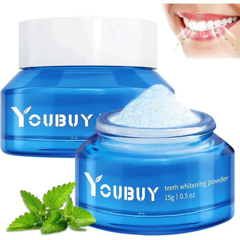 2Pcs You Buy Tooth Whitening Powder,YouBuy Teeth Whitening Powder,You Buy Teeth Whitening Powder Toothpaste,Teeth Whitening and Stain Removal, Effective in Strengthening Teeth and Gums(15g/0.5oz)