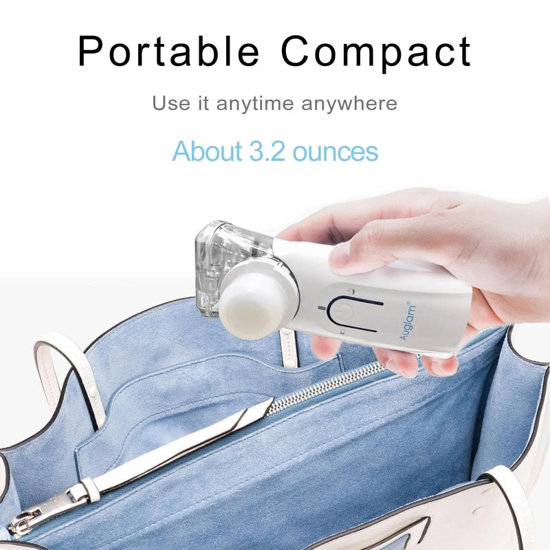 Nebulizer, Ultrasonic Portable Nebulizer, USB Rechargeable Portable Nebulizer with Mouthpiece, Nebulizer Machine for Adults & Kids with Auto Clean, Travel, Home, Daily use