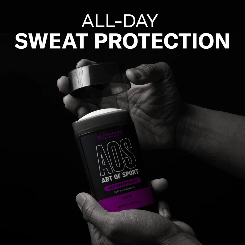 Art of Sport Men’s Antiperspirant & Deodorant, Sandalwood, Made with Natural Botanicals, Moisturizing Tea Tree Soap, Made for Athletes, Defy Scent, 2.7 Ounce (Pack of 2)