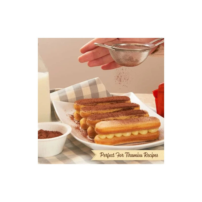 Matilde Vicenzi Vicenzovo Ladyfingers - Classic Italian Ladyfinger Biscuits for Tiramisu - Tray of 12 All-Natural, Kosher, Dairy Cookies - All Natural Pastries Baked In Italy - 7.05 oz (200g), 2 Pack