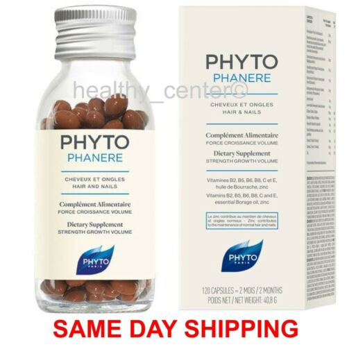 PHYTO Phytophanère Hair and Nails Dietary Supplement 2 Month Supply 120 Count