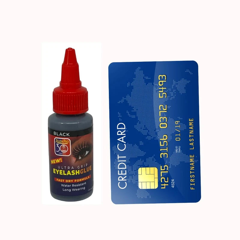 Eyelash Glue (2 Pack) 30 Second Lash Glue for Strip Lashes Soft Bond Daily Hold Low Irritation Low Fumes False Eyelash Extension Glue Rubbery Texture (2, Black, 1 fl. oz. ea.)