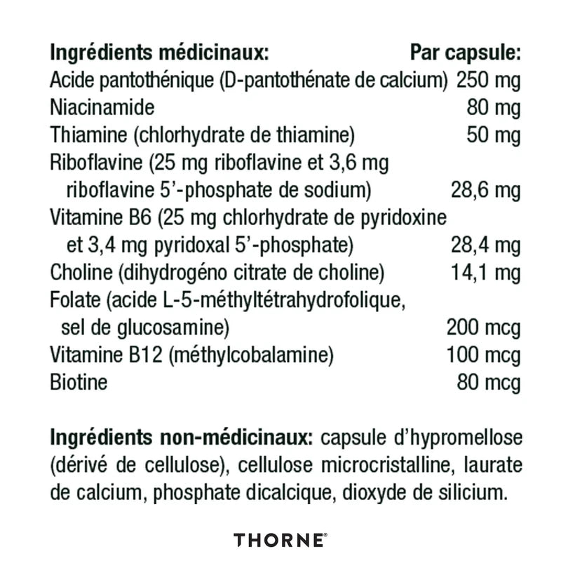 THORNE Thorne Stress B-Complex - Vitamin B Complex for Stress Support - 60 Capsules - 60 Servings