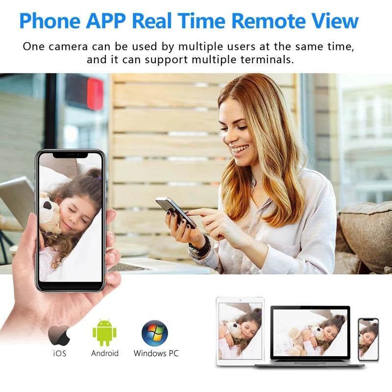 WCFHS Free 64G Smallest Wireless WiFi Battery Camera, Concealed Cam, Coin Size Camera, HD1080P Video Recording Live Feed For Night Vision, Motion Detection, Cloud Storage for Security with iOS Android APP