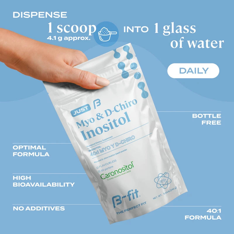 B-FIT B B-FIT B Just Inositol - Myo-inositol & D-Chiro Inositol Supplement 40:1 Formula - 2 Month Supply 60 Servings - No Additives - Inositol Powder