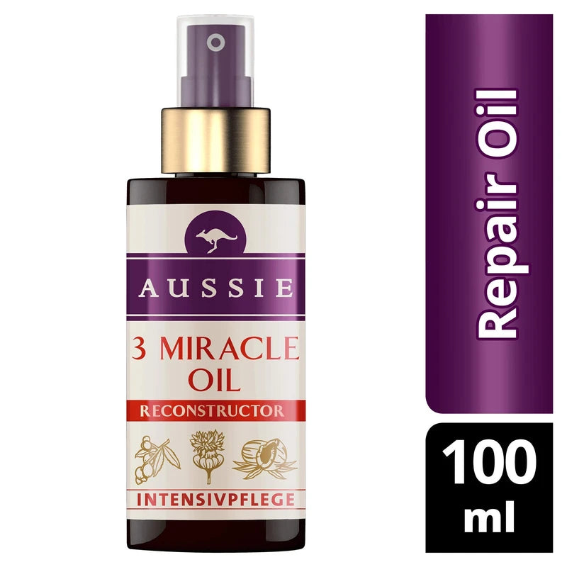 Aussie 3 Miracle Oil Reconstructor For Damaged Hair, 100 ml