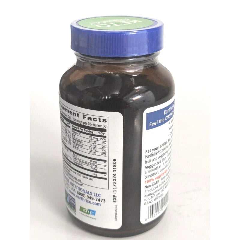 Earthrise Spirulina Natural Plant-Based Whole Superfood Powder 3.2 Oz Exp 11/24