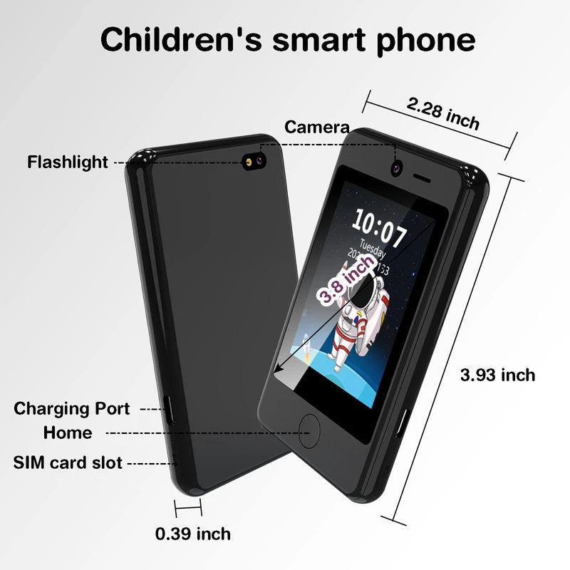 PTHTECHUS Kids SmartPhone, Mobile Phones for Kids with Two-way Talk Game Music, phones for 5-11 age kids real phones For all carriers