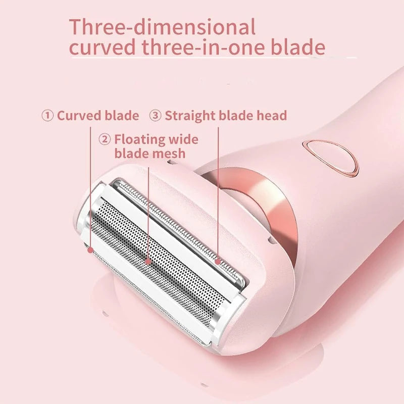2024 Best Silk Glide Razor, Lady Shaver, Silk Glide Epilator Painless Hair Removal at Home, 2 in 1 Electric Shaver Razors for Women, for Sensitive Skin, Wet & Dry