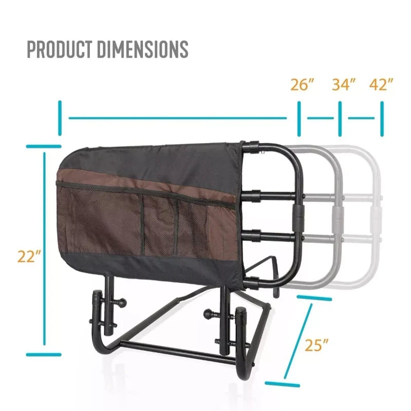 Ständer Stander EZ Adjust Bed Rail, Adjustable Senior Bed Rail and Bed Assist Grab Bar