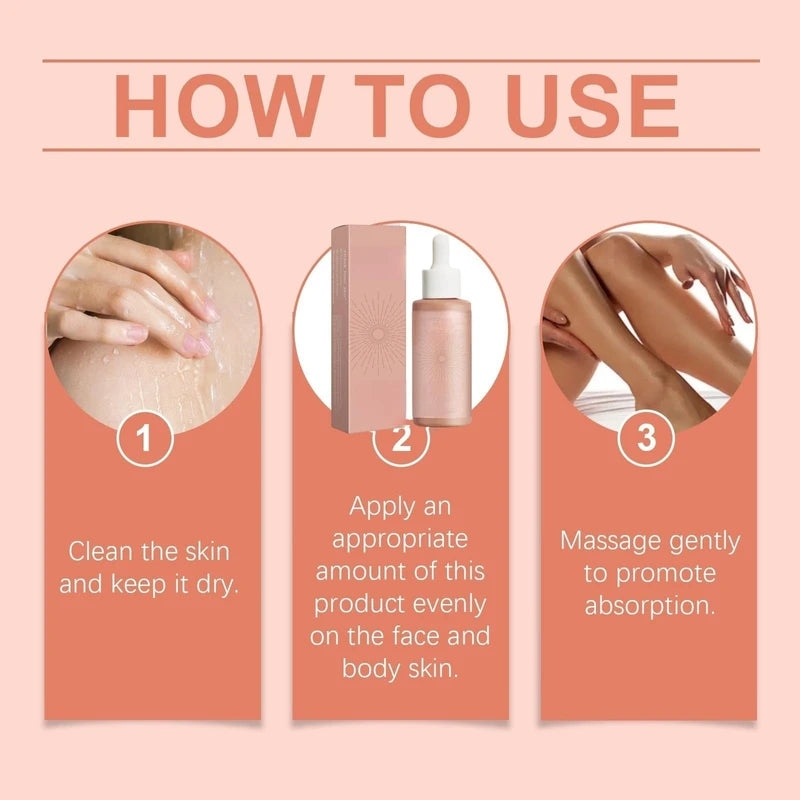 60ML Zeria Sunless Tanning Drops,Zeria Tanning Drops U Drink,Tan-ning D-rops Self Tanner,Dolcelove T-anning D-rops