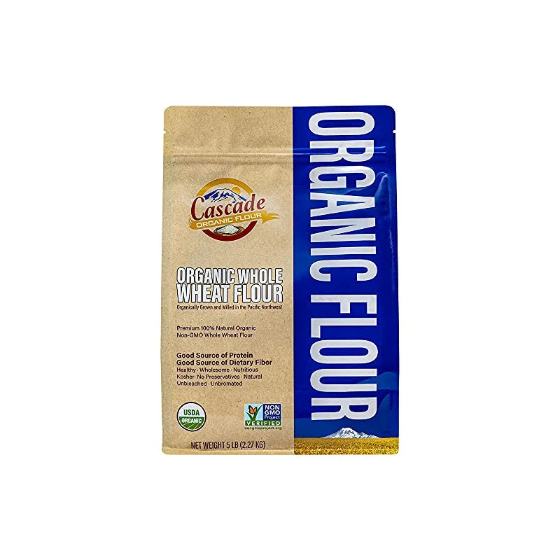 Cascade Organic Whole Wheat Flour - 5 lb. Retail Bag