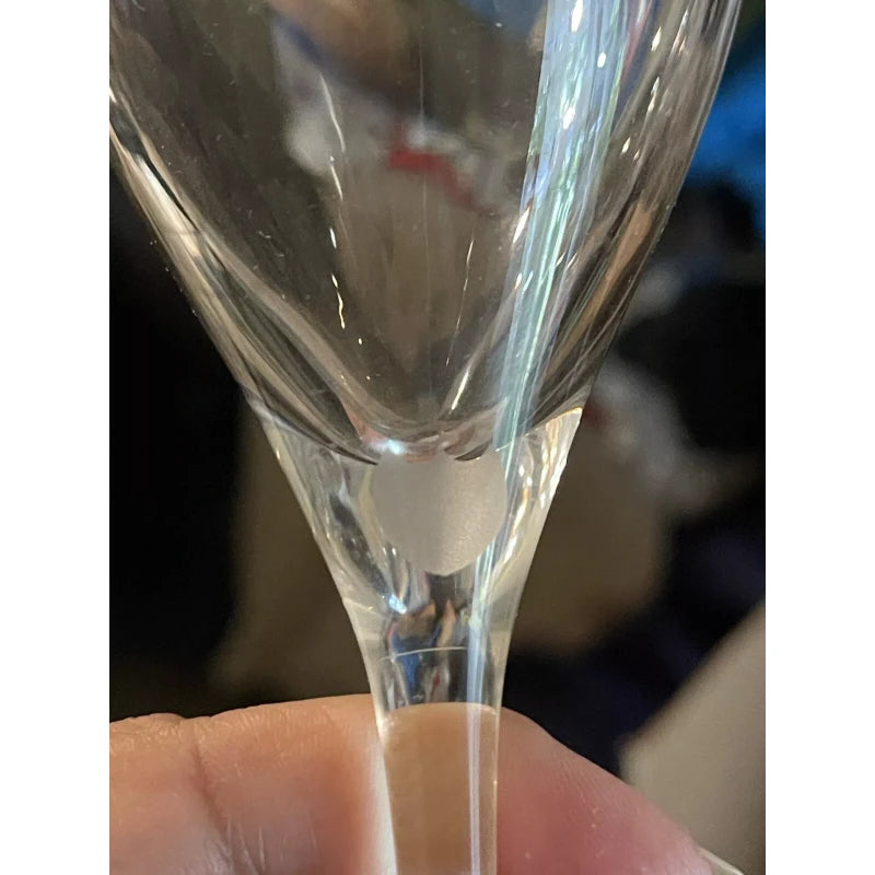 Dom Perignon Signed DOM PERIGNON Crystal Etched SHIELD LOGO 9 1/8" CHAMPAGNE FLUTES Set Of 2