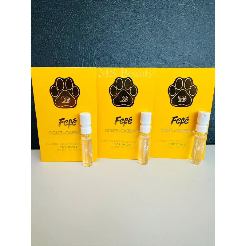 Dolce&Gabbana 3 x Dolce & Gabbana Fefe Dog Perfume Sample 1.5ml / 0.05oz (Alcohol Free)