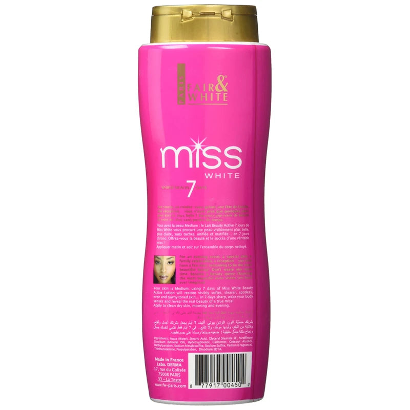 Fair and White Miss White Body Lotion, 500 ml
