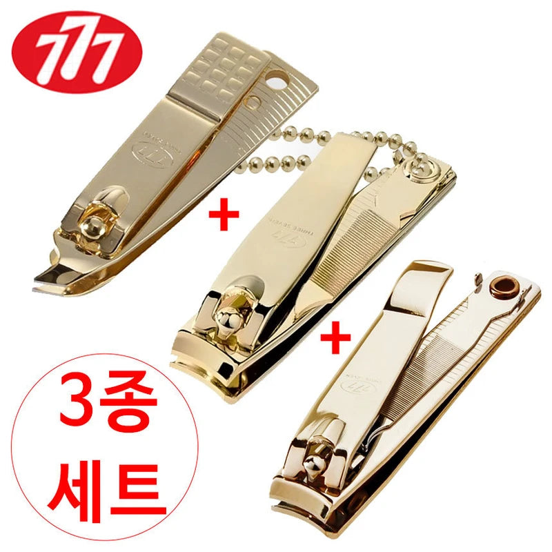 Three Seven 777 (CT-121ZG+N-608FG+N-211G) Nail clippers 3-piece set Hand toenail clippers Nail clippers Small cuticle clippers / 쓰리세븐 777 (CT-121ZG+N-608FG+N-211G) 손톱깍이 3종세트 손 발톱 깍이 손톱 깍기 소형 큐티클 깍이