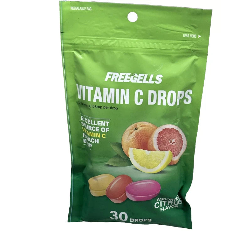 Vitamins Freegells Vitamin C Supplements 30 Pk. -Assorted Citrus Flavor 53 Mg Per Drop